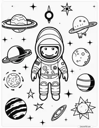 Space Coloring Pages for Kids