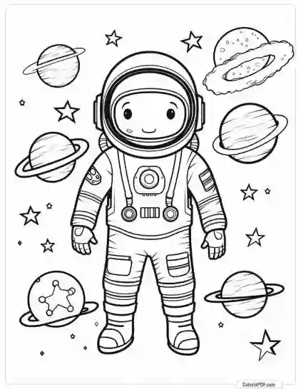 Space Coloring Pages for Kids