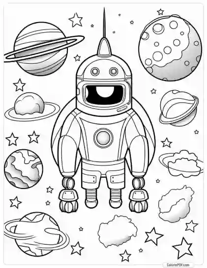 Space Coloring Pages for Kids