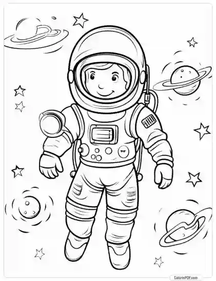 Space Coloring Pages for Kids