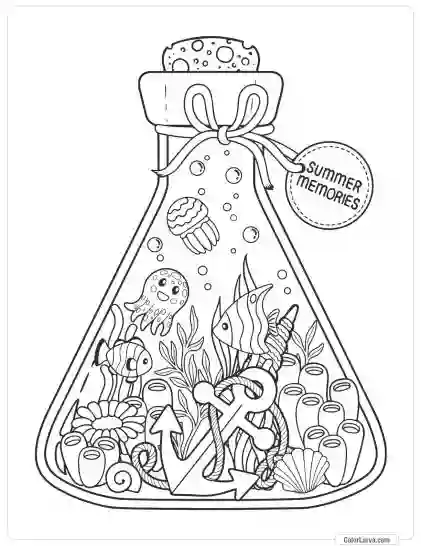 Summer Coloring pages for Adults