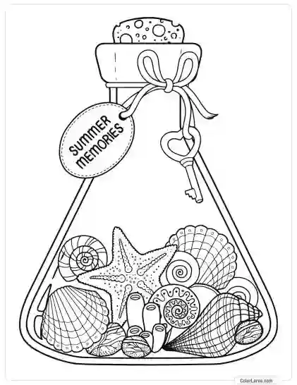 Summer Coloring pages for Adults