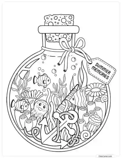 Summer Coloring pages for Adults