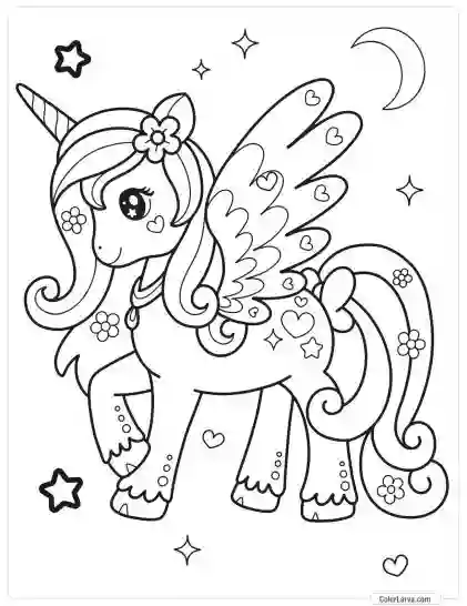 Unicorn Coloring Pages