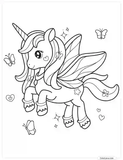 Unicorn Coloring Pages