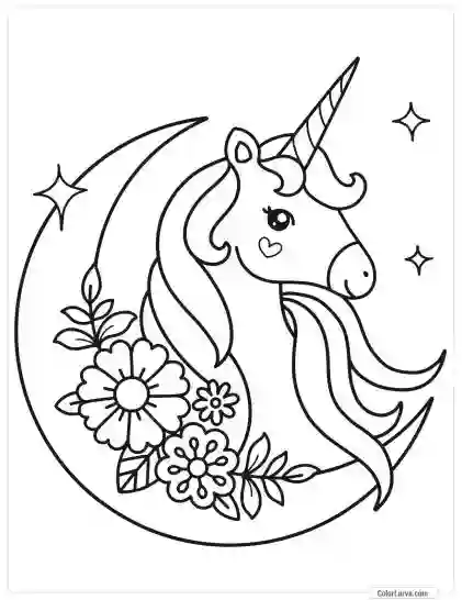 Unicorn Coloring Pages